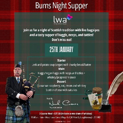 LWA Burns Night Supper 2025 - LWA Burns Night Supper 2025 - Burns Night Supper Entry Ticket